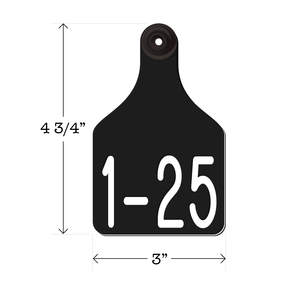 Never Fades™ Large Pre-Numbered Cattle Ear Tags