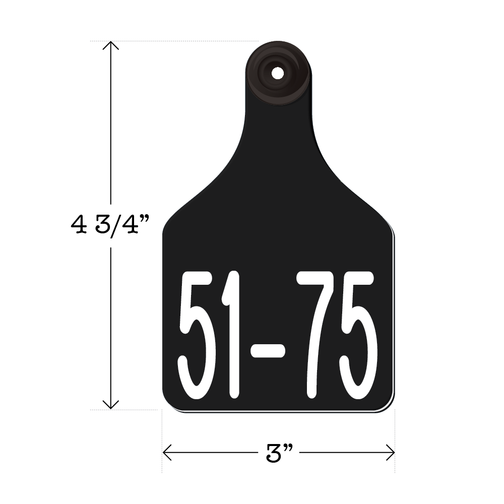 Never Fades™ Large Pre-Numbered Cattle Ear Tags