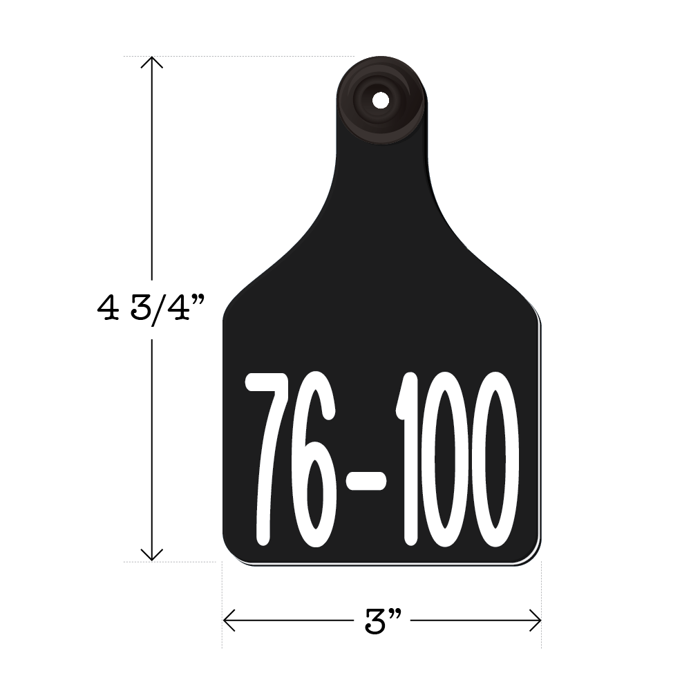 Never Fades™ Large Pre-Numbered Cattle Ear Tags