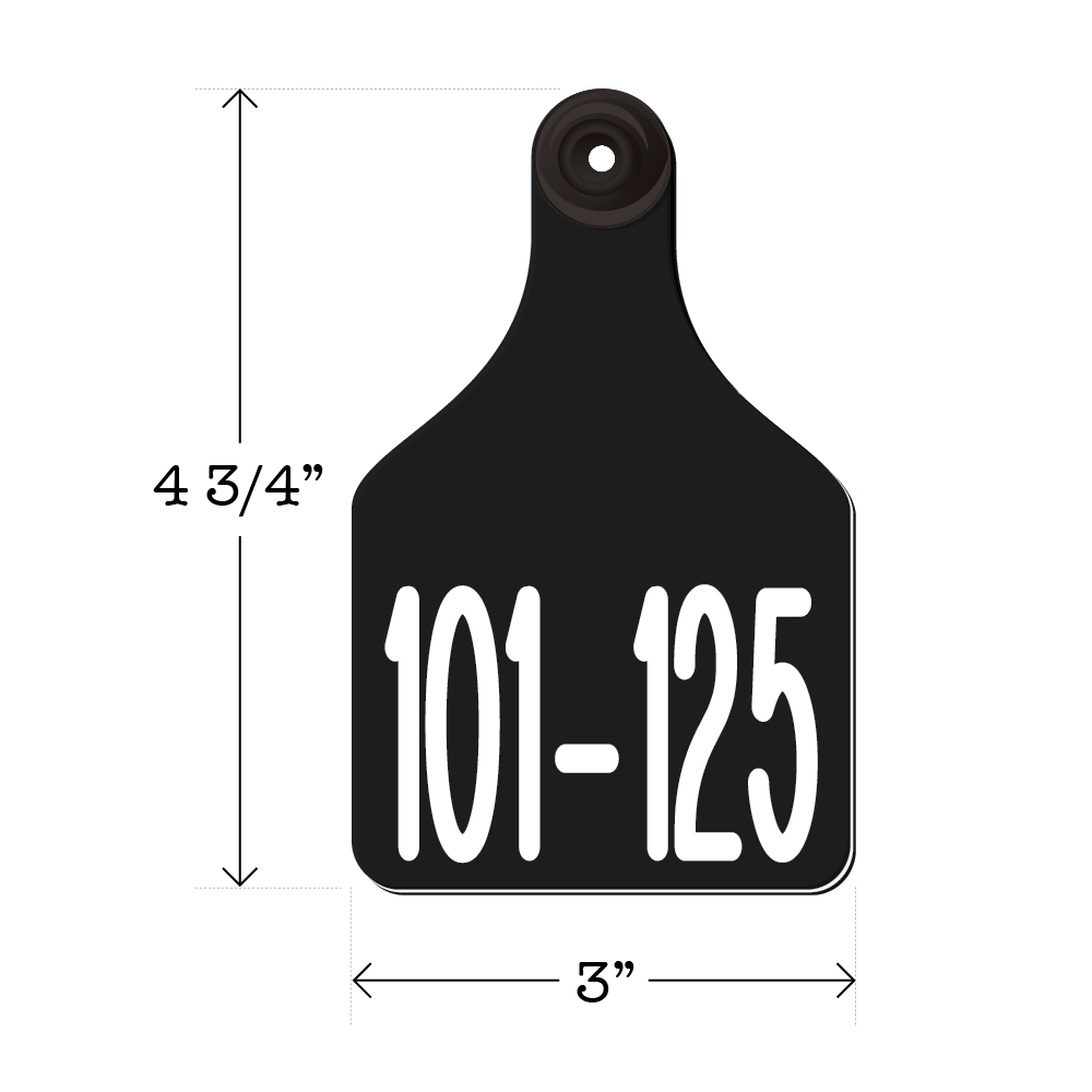 Never Fades™ Large Pre-Numbered Cattle Ear Tags