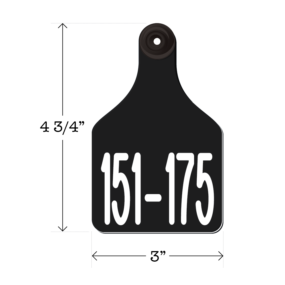 Never Fades™ Large Pre-Numbered Cattle Ear Tags