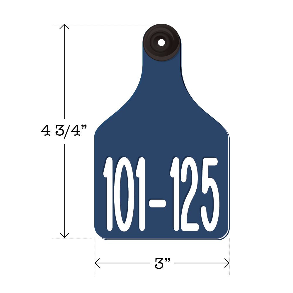 Never Fades™ Large Pre-Numbered Cattle Ear Tags