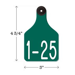 Never Fades™ Large Pre-Numbered Cattle Ear Tags