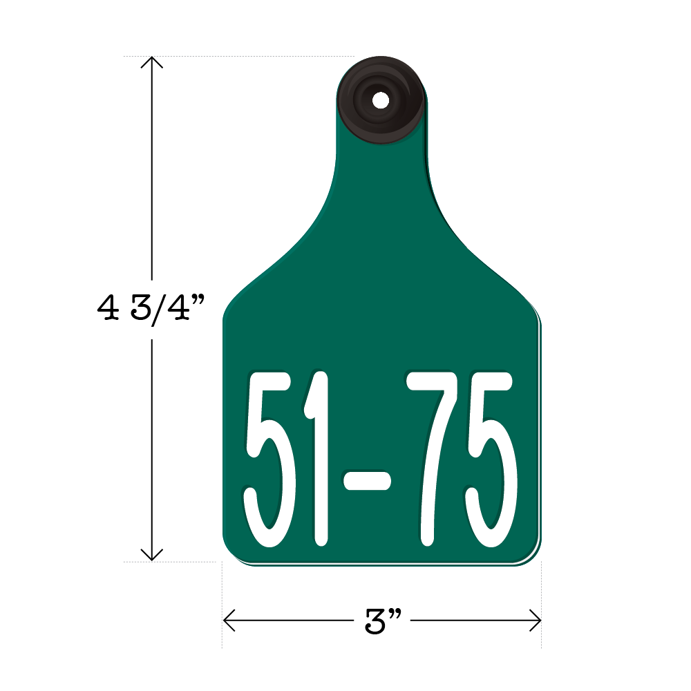 Never Fades™ Large Pre-Numbered Cattle Ear Tags