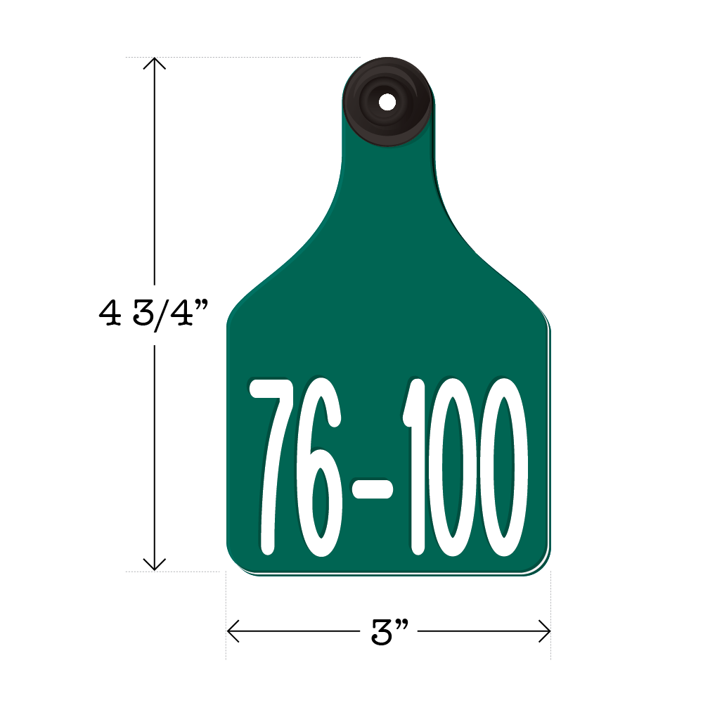 Never Fades™ Large Pre-Numbered Cattle Ear Tags