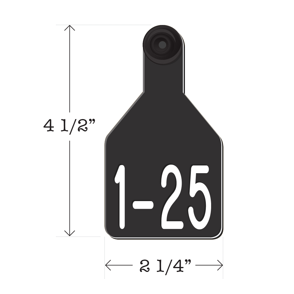 Never Fades™ Medium Pre-Numbered Cattle Ear Tags