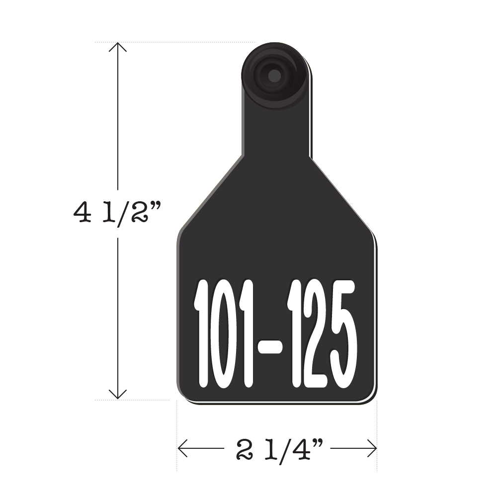 Never Fades™ Medium Pre-Numbered Cattle Ear Tags