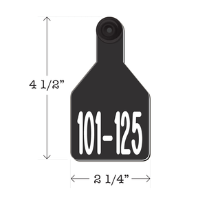 Never Fades™ Medium Pre-Numbered Cattle Ear Tags