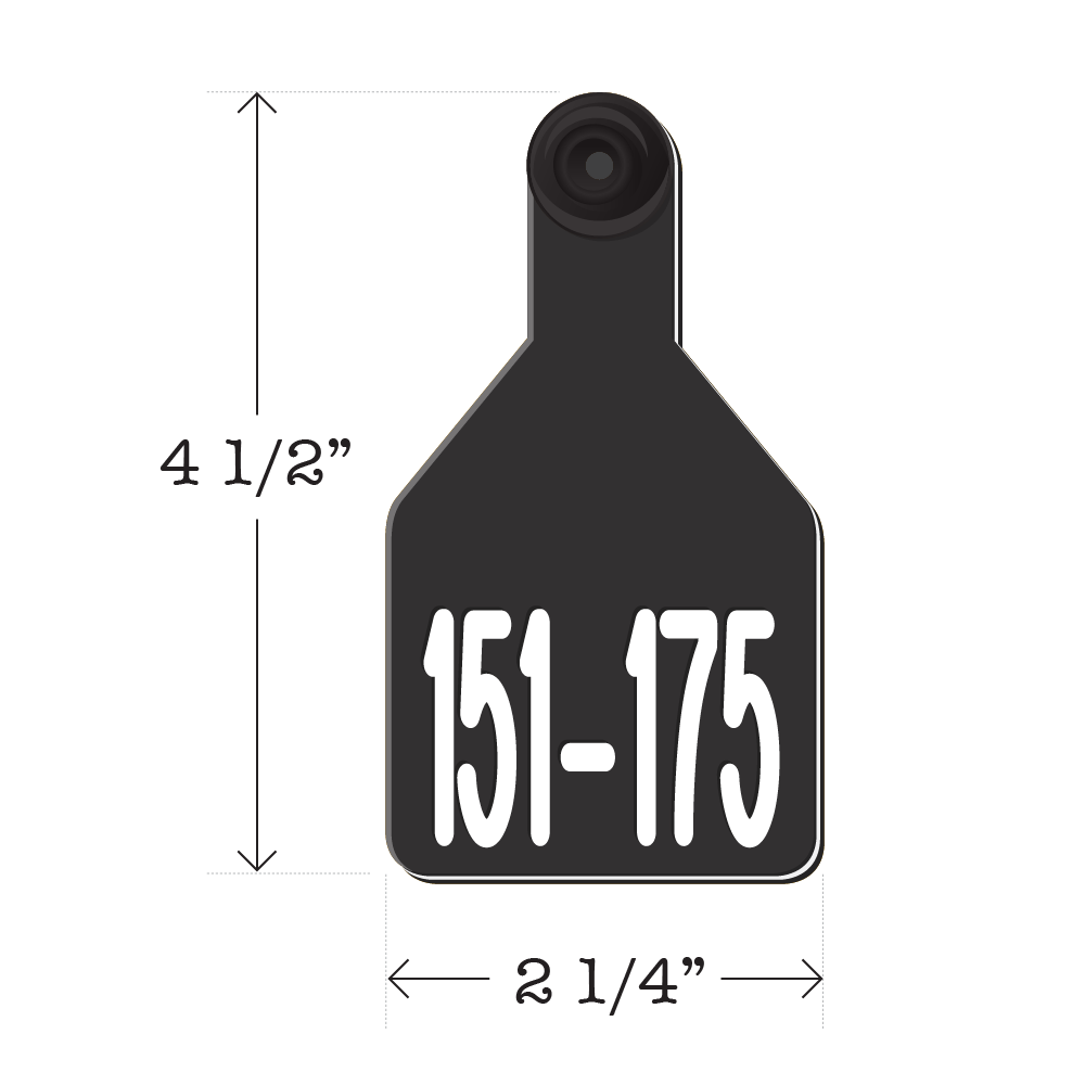 Never Fades™ Medium Pre-Numbered Cattle Ear Tags
