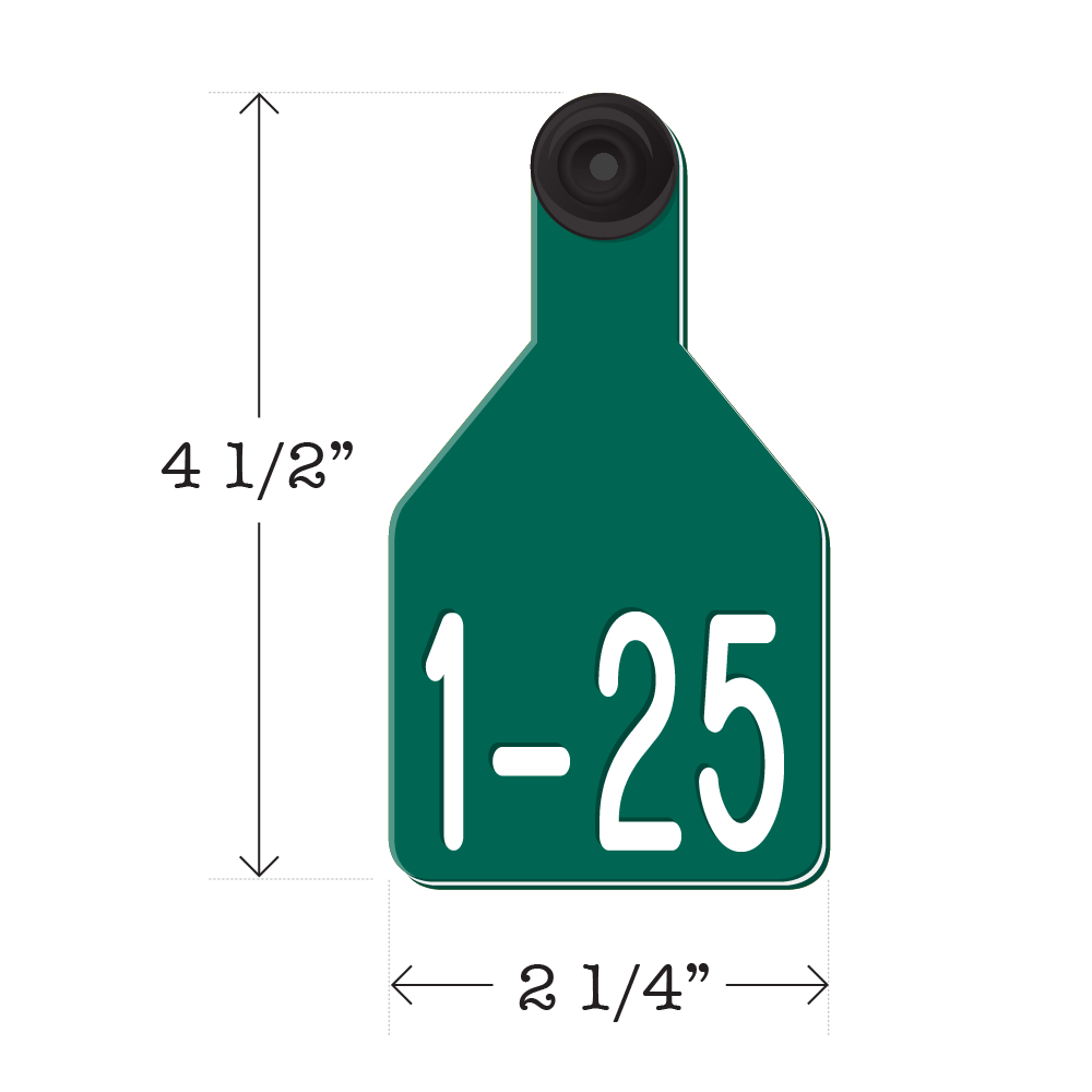 Never Fades™ Medium Pre-Numbered Cattle Ear Tags