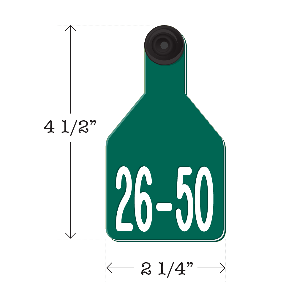 Never Fades™ Medium Pre-Numbered Cattle Ear Tags