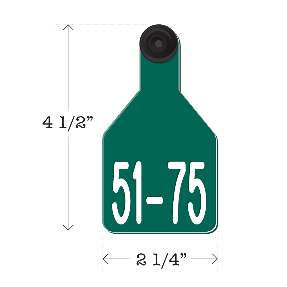 Never Fades™ Medium Pre-Numbered Cattle Ear Tags