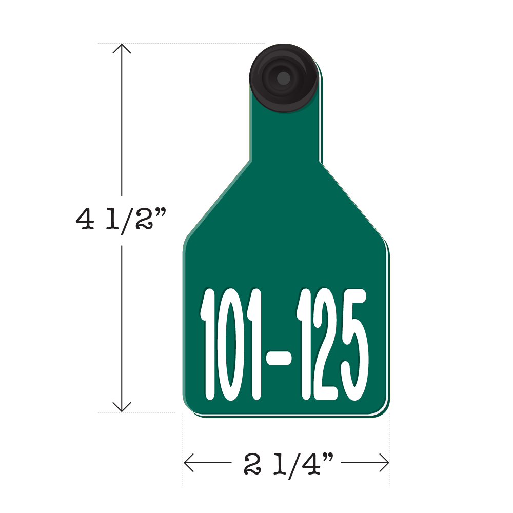 Never Fades™ Medium Pre-Numbered Cattle Ear Tags