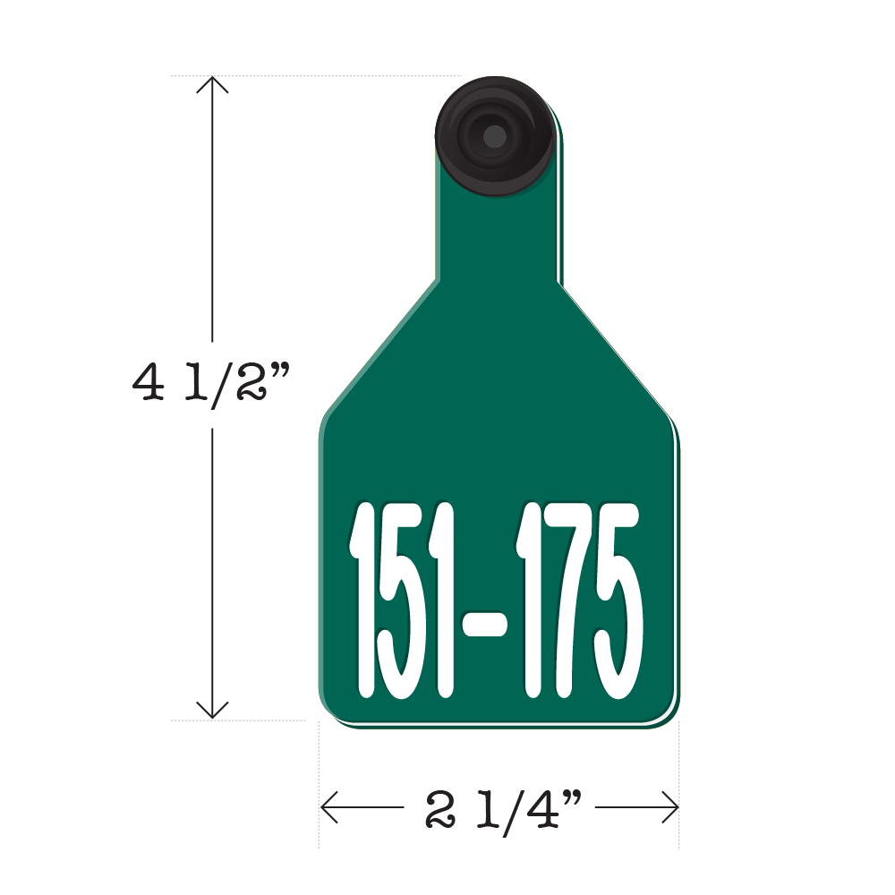 Never Fades™ Medium Pre-Numbered Cattle Ear Tags