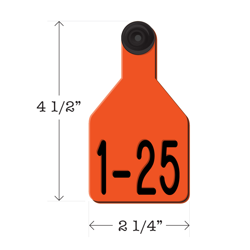 Never Fades™ Medium Pre-Numbered Cattle Ear Tags