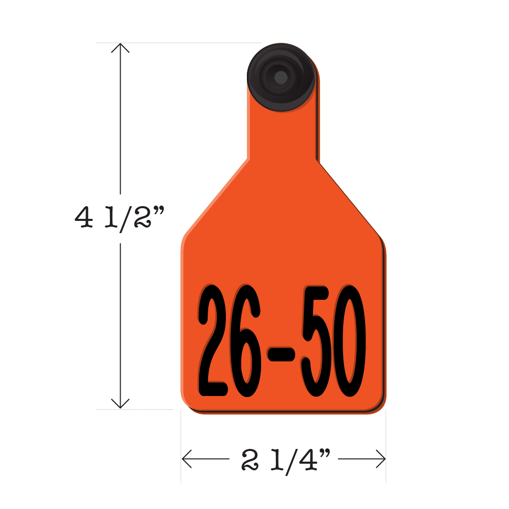 Never Fades™ Medium Pre-Numbered Cattle Ear Tags