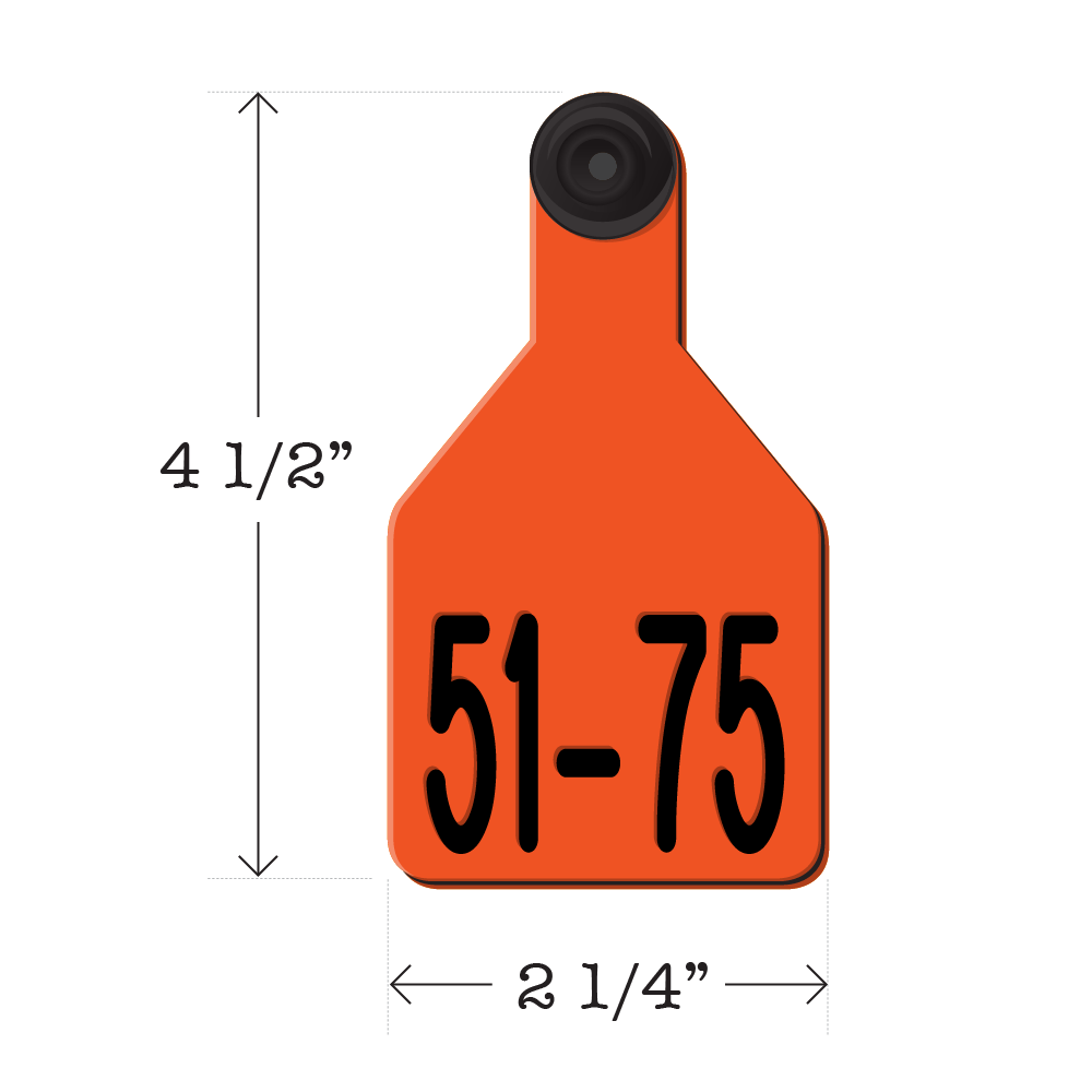 Never Fades™ Medium Pre-Numbered Cattle Ear Tags