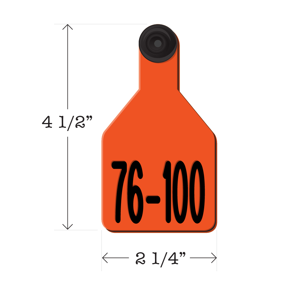 Never Fades™ Medium Pre-Numbered Cattle Ear Tags