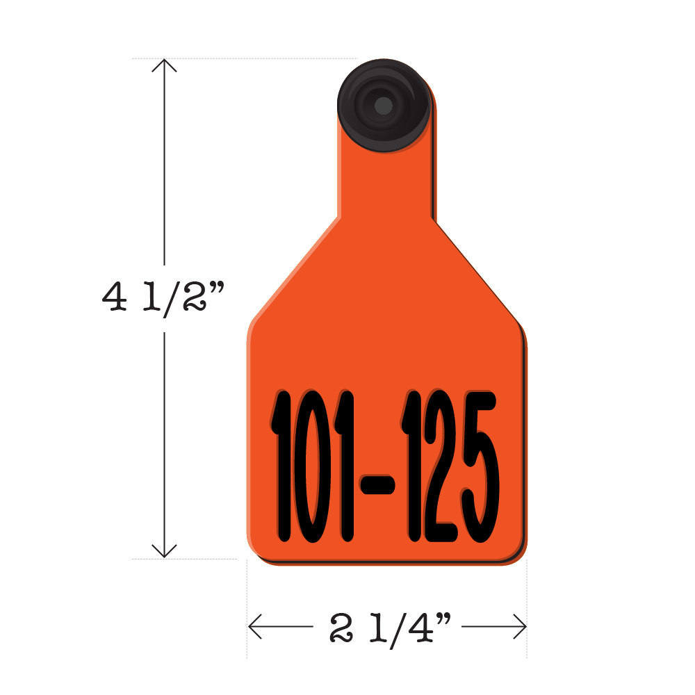 Never Fades™ Medium Pre-Numbered Cattle Ear Tags