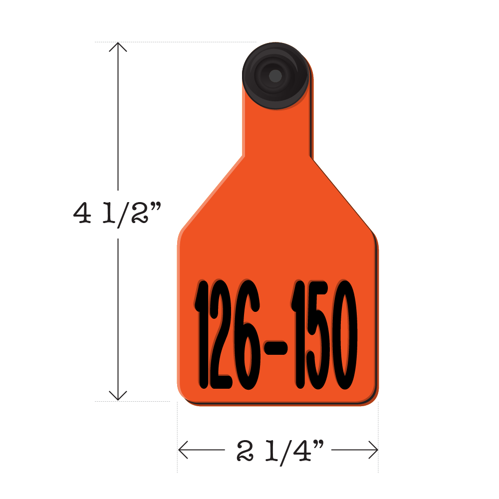Never Fades™ Medium Pre-Numbered Cattle Ear Tags