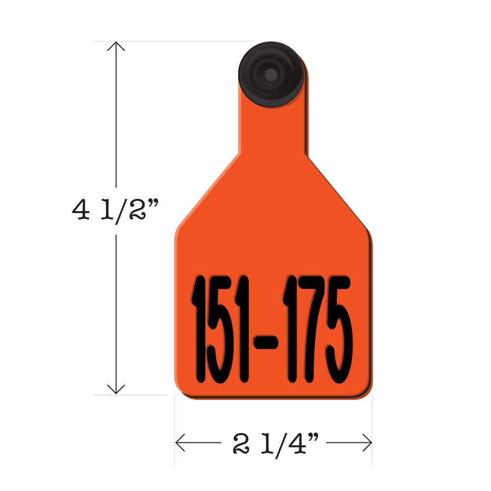 Never Fades™ Medium Pre-Numbered Cattle Ear Tags