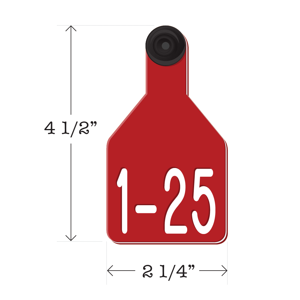 Never Fades™ Medium Pre-Numbered Cattle Ear Tags
