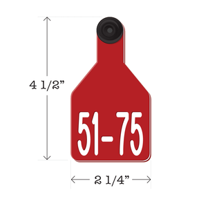Never Fades™ Medium Pre-Numbered Cattle Ear Tags