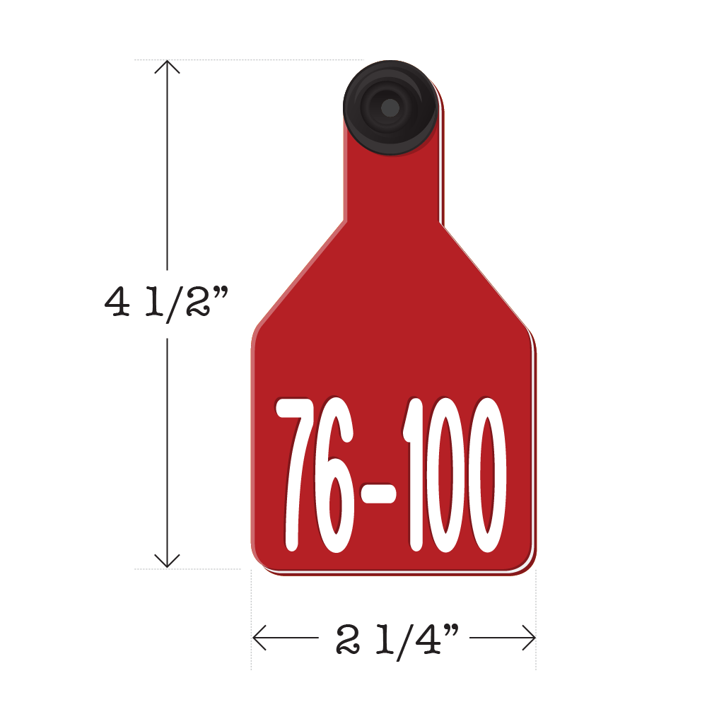 Never Fades™ Medium Pre-Numbered Cattle Ear Tags