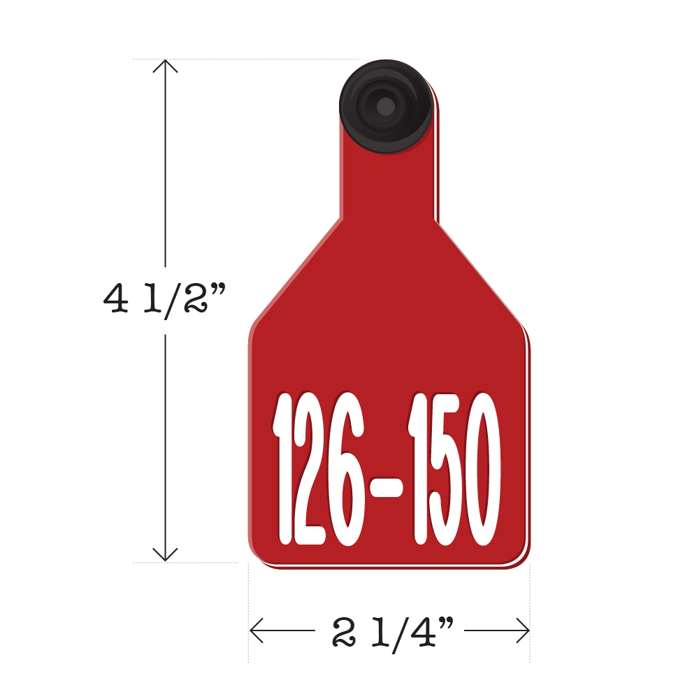 Never Fades™ Medium Pre-Numbered Cattle Ear Tags
