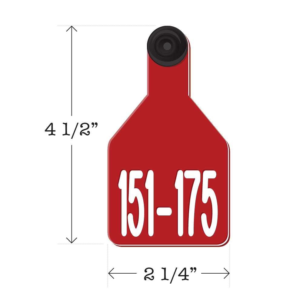 Never Fades™ Medium Pre-Numbered Cattle Ear Tags