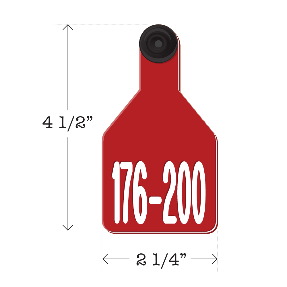 Never Fades™ Medium Pre-Numbered Cattle Ear Tags