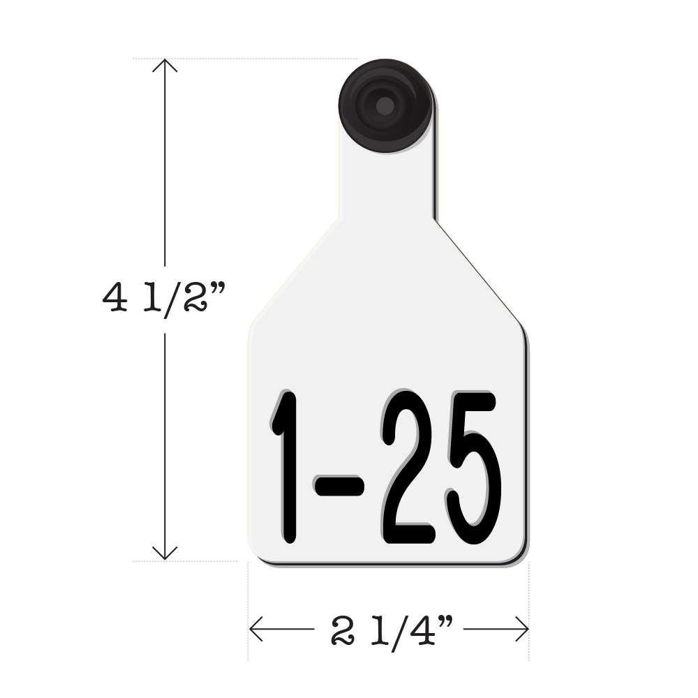 Never Fades™ Medium Pre-Numbered Cattle Ear Tags