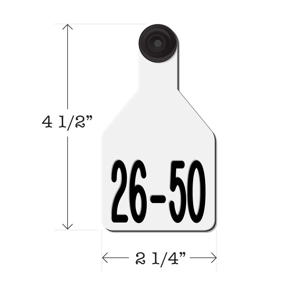 Never Fades™ Medium Pre-Numbered Cattle Ear Tags