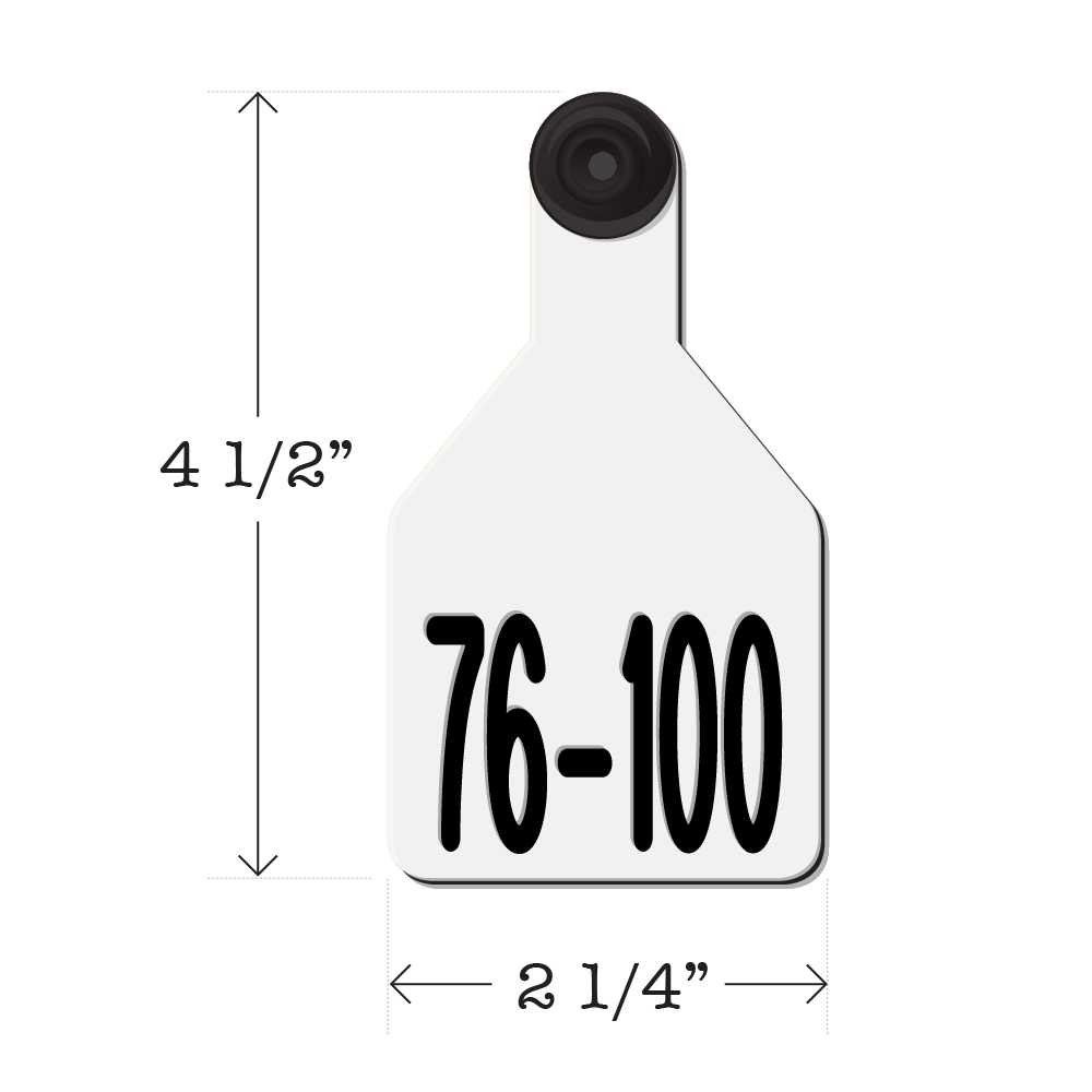 Never Fades™ Medium Pre-Numbered Cattle Ear Tags