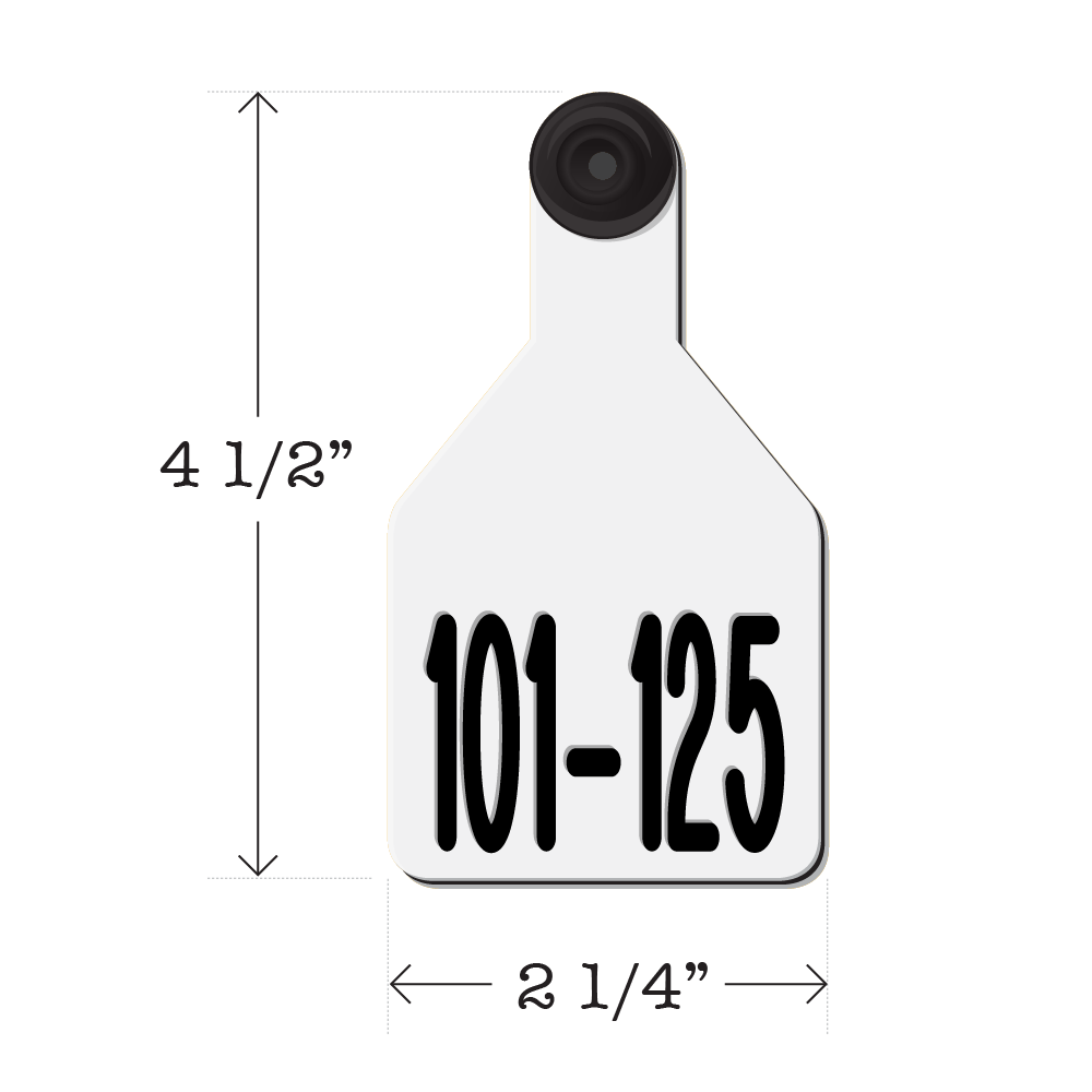 Never Fades™ Medium Pre-Numbered Cattle Ear Tags