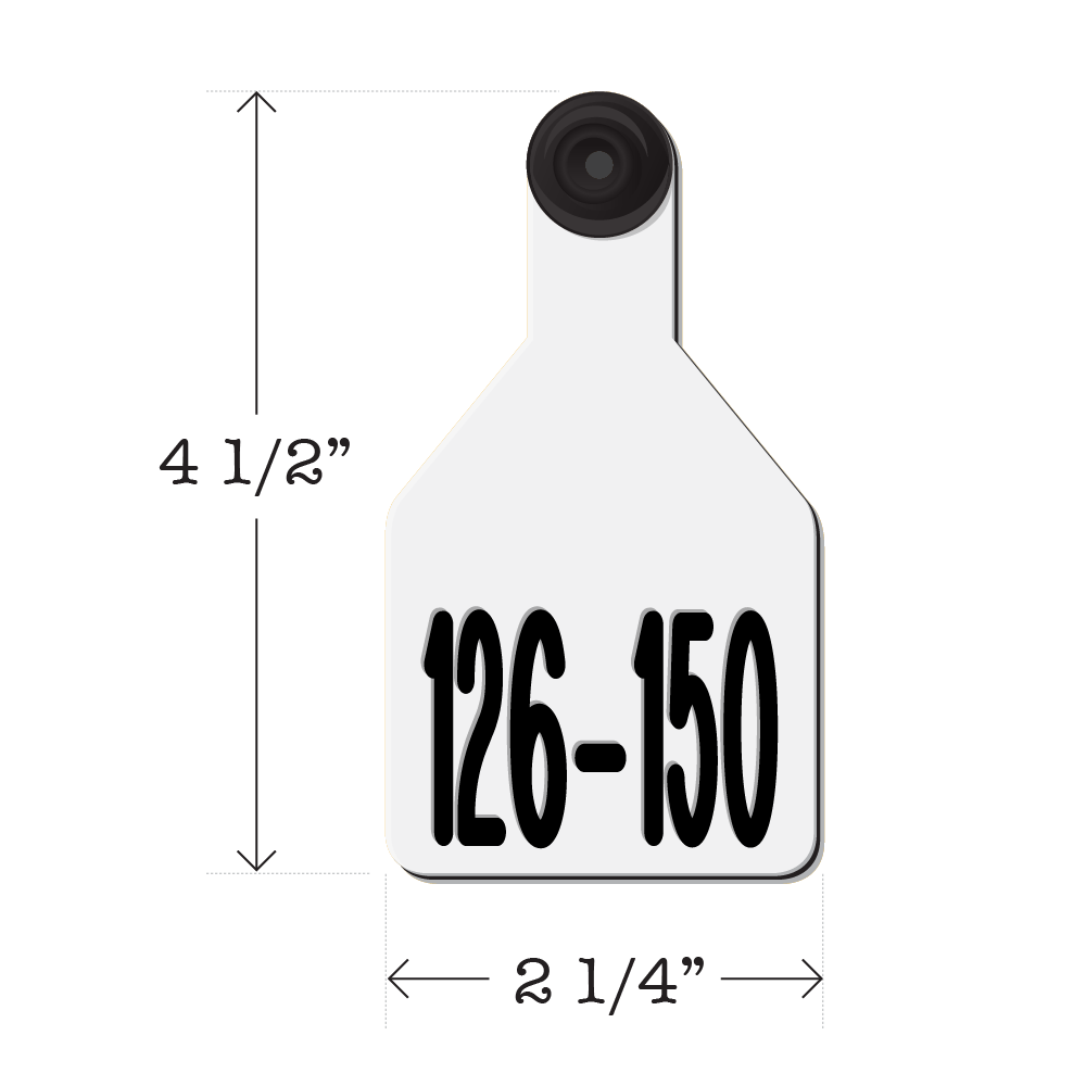 Never Fades™ Medium Pre-Numbered Cattle Ear Tags