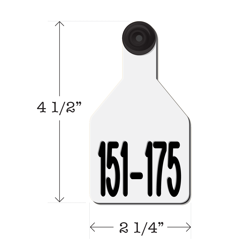 Never Fades™ Medium Pre-Numbered Cattle Ear Tags