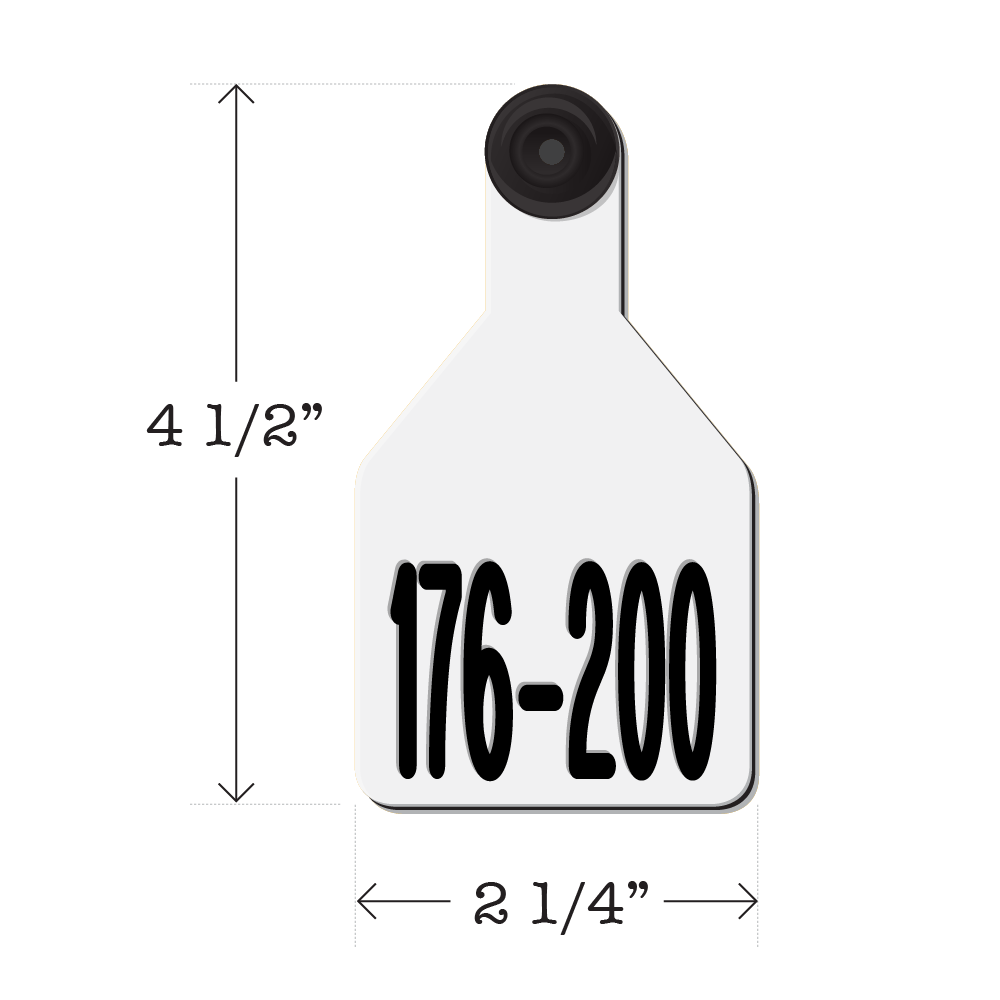 Never Fades™ Medium Pre-Numbered Cattle Ear Tags