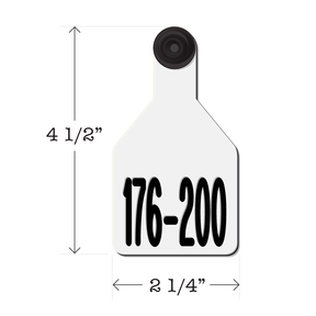 Never Fades™ Medium Pre-Numbered Cattle Ear Tags