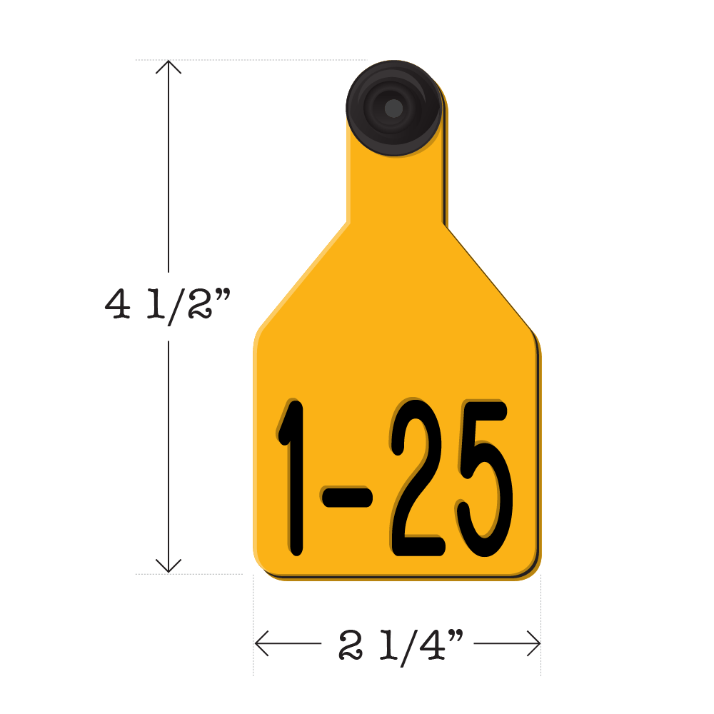 Never Fades™ Medium Pre-Numbered Cattle Ear Tags