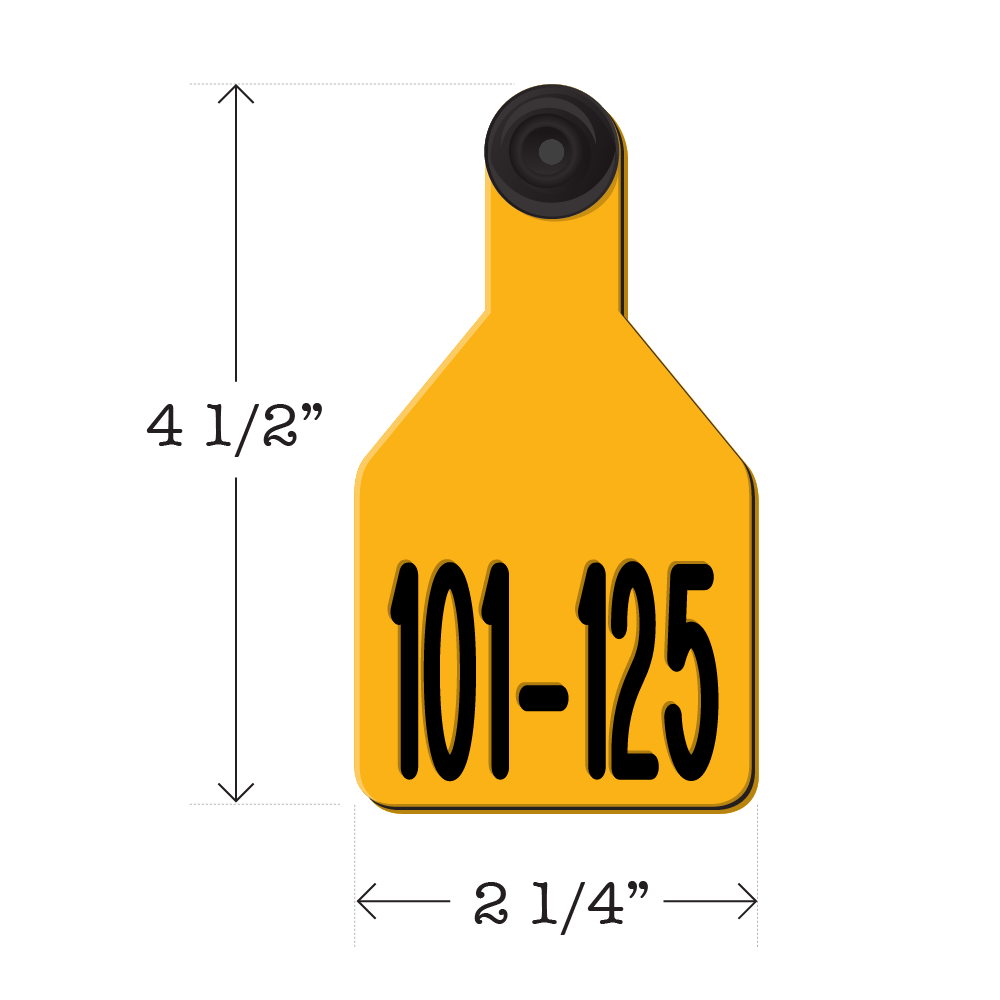 Never Fades™ Medium Pre-Numbered Cattle Ear Tags
