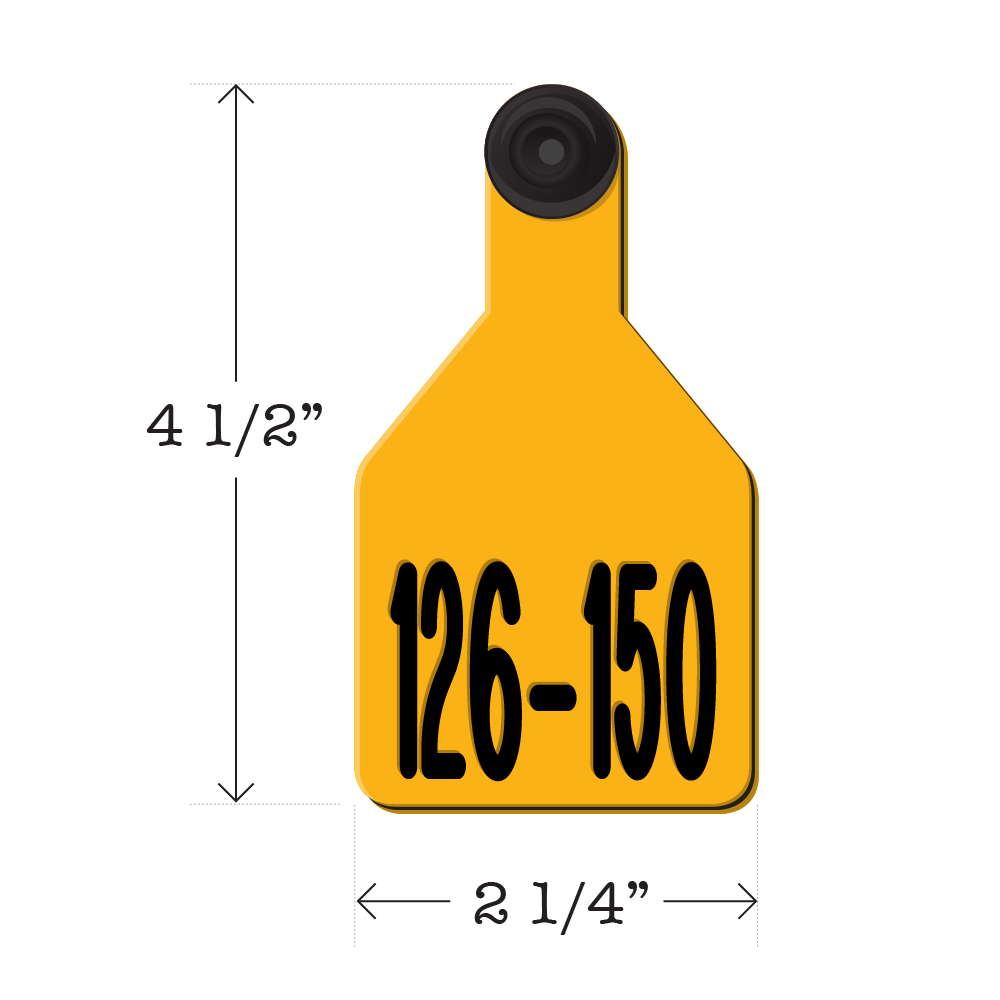 Never Fades™ Medium Pre-Numbered Cattle Ear Tags