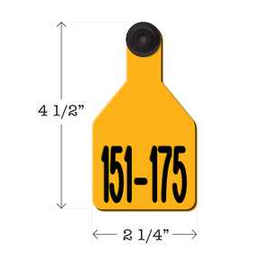 Never Fades™ Medium Pre-Numbered Cattle Ear Tags