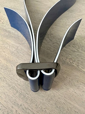 Example of blue engravable livestock ID neck band