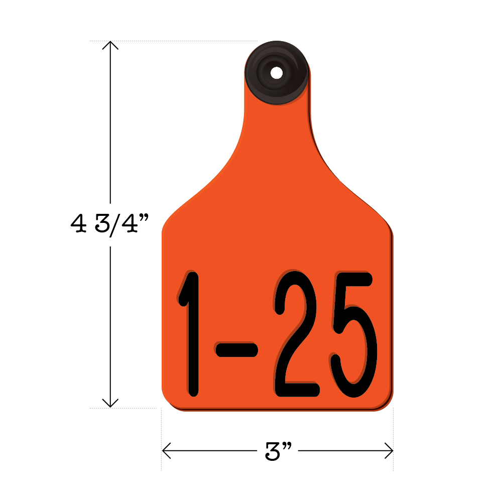 Never Fades™ Large Pre-Numbered Cattle Ear Tags