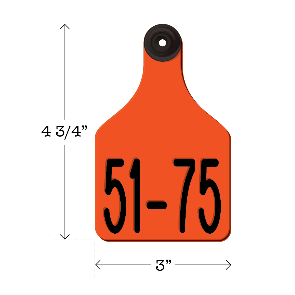 Never Fades™ Large Pre-Numbered Cattle Ear Tags