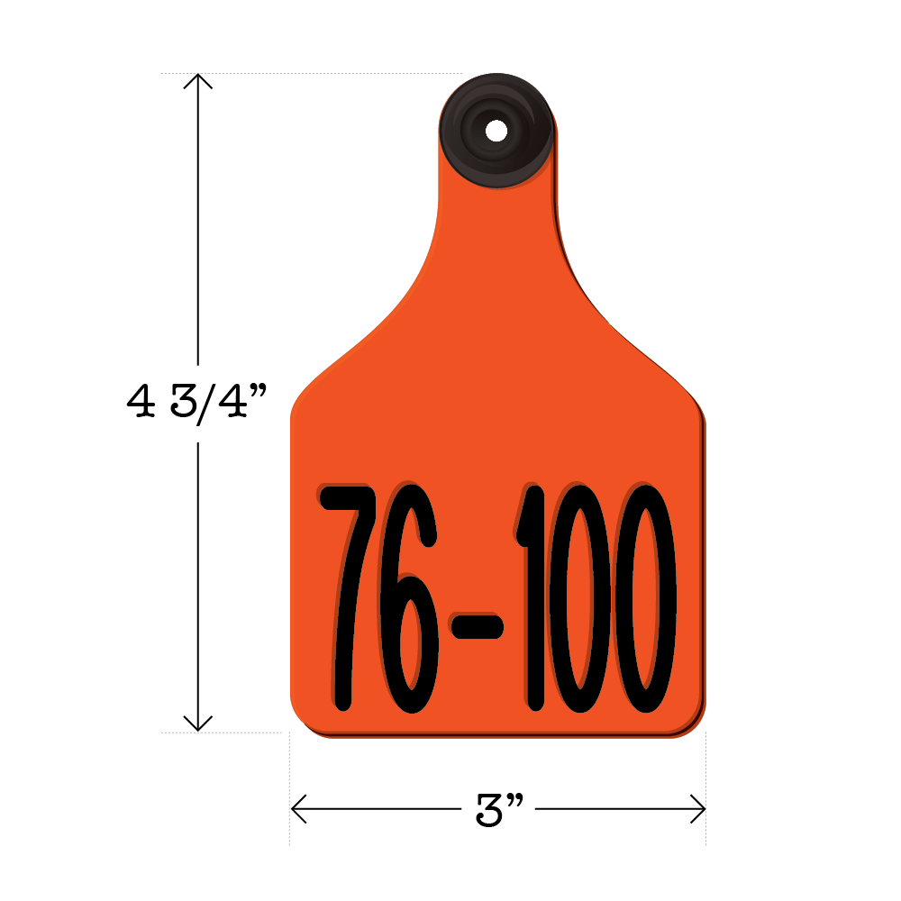 Never Fades™ Large Pre-Numbered Cattle Ear Tags
