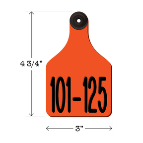 Never Fades™ Large Pre-Numbered Cattle Ear Tags