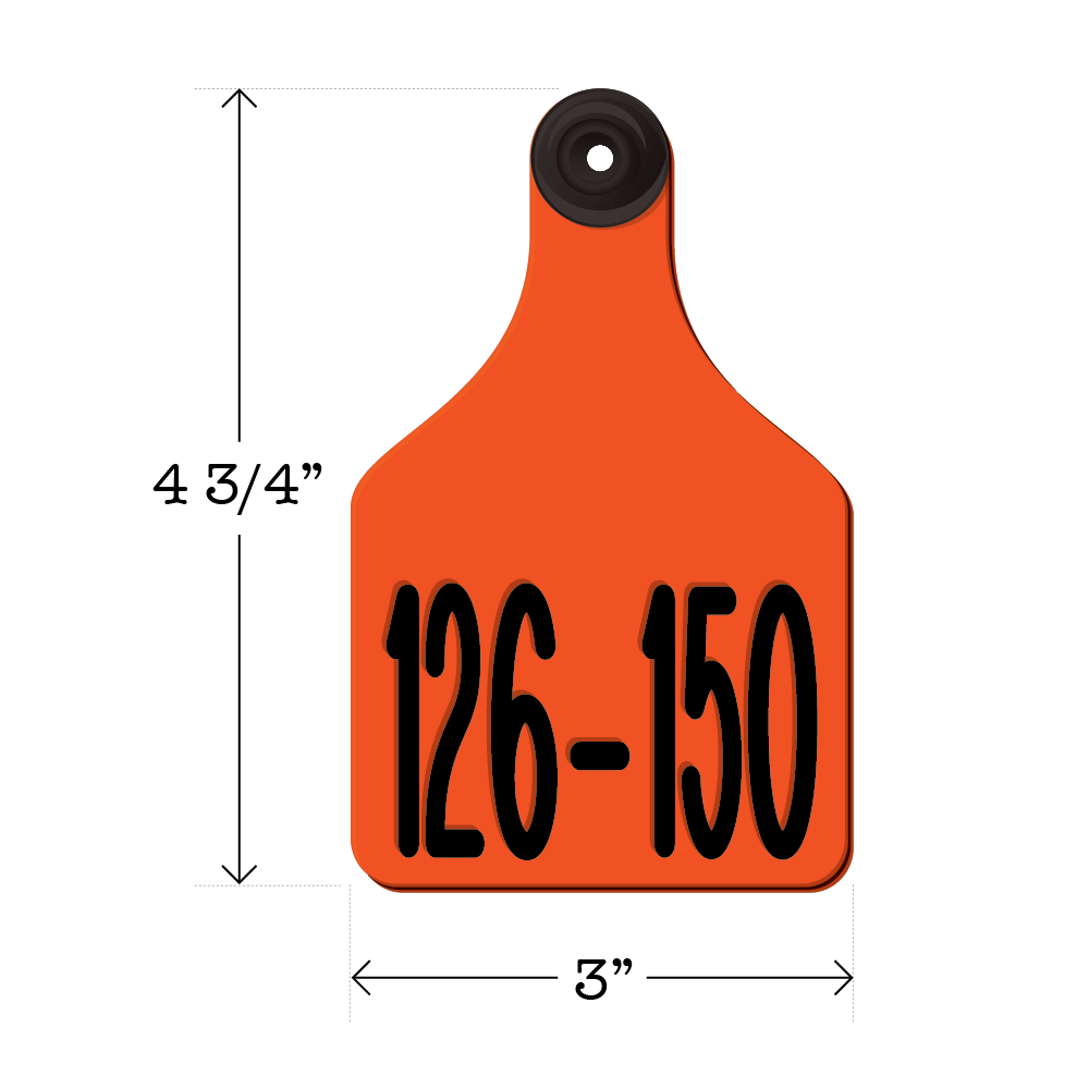 Never Fades™ Large Pre-Numbered Cattle Ear Tags