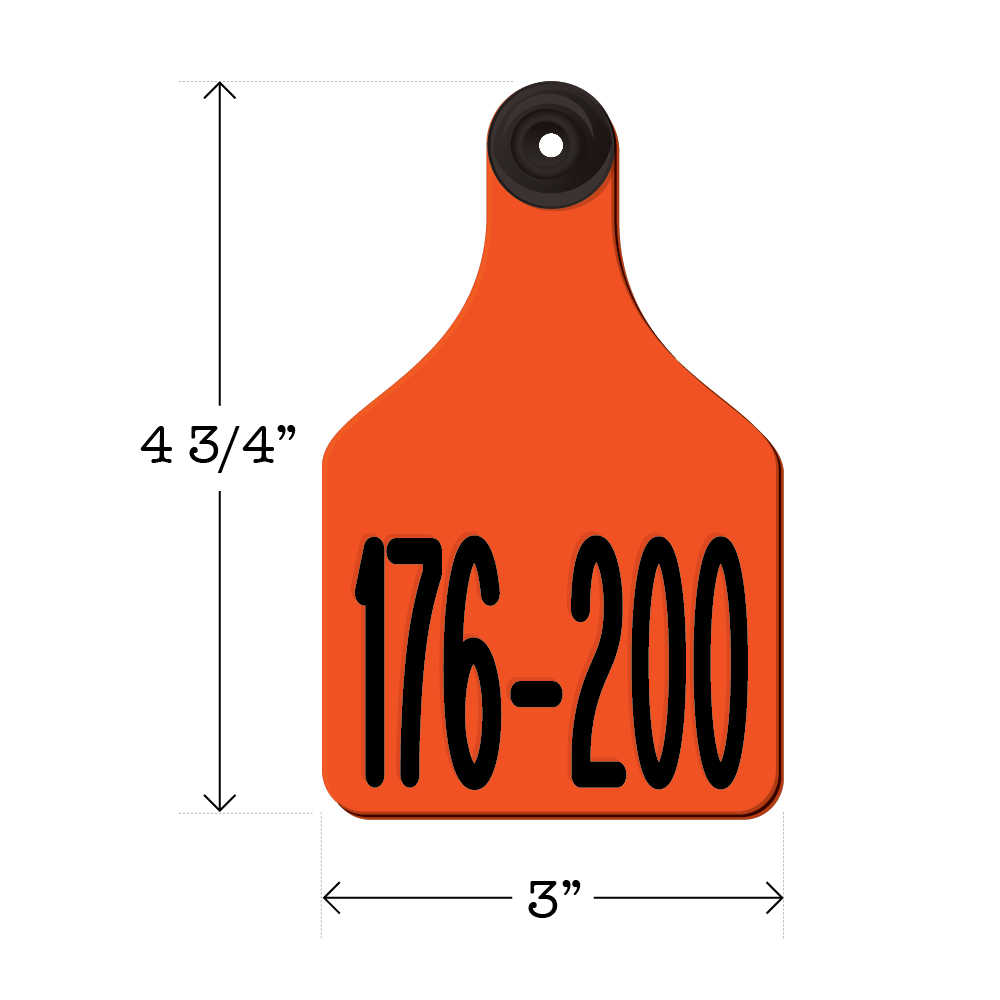 Never Fades™ Large Pre-Numbered Cattle Ear Tags